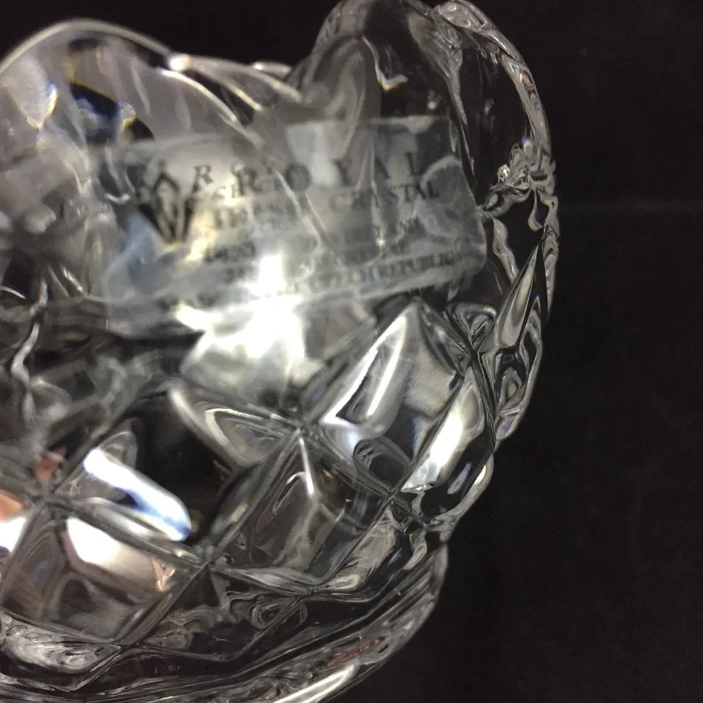 Royal Irish Lead Crystal Candle Holder or Candy Dish Designed Ireland Made Czech